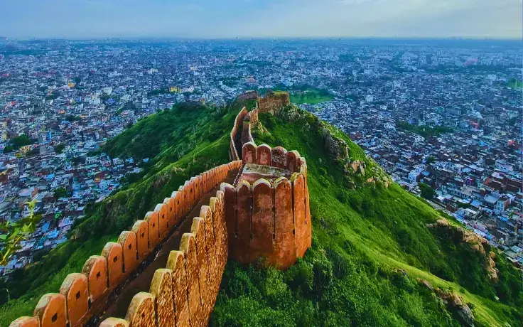 Nahargarh Fort in Jaipur – Scenic views on golden triangle tour 3 days by Namaste Yatra Tours.