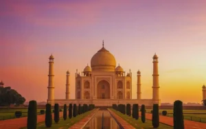 Taj Mahal morning view during Agra, Mathura & Vrindavan Tour from Delhi by Namaste Yatra Tours