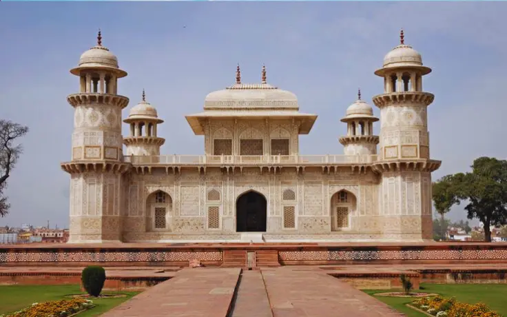 Baby Taj (Itimad-ud-Daulah) visit in Agra during the Delhi Mathura Vrindavan Agra 2 Days Tour by Namaste Yatra Tours.