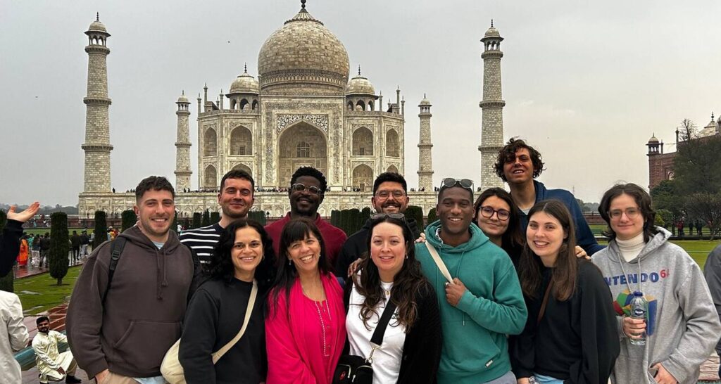 Group of travelers exploring the Golden Triangle Tour with Ranthambore by Namaste Yatra Tours