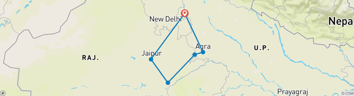 Golden Triangle Tour with Ranthambore Tour Route Namaste Yatra Tours
